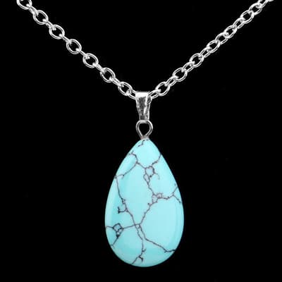 Halsband Turkos Helande Chakra Drop