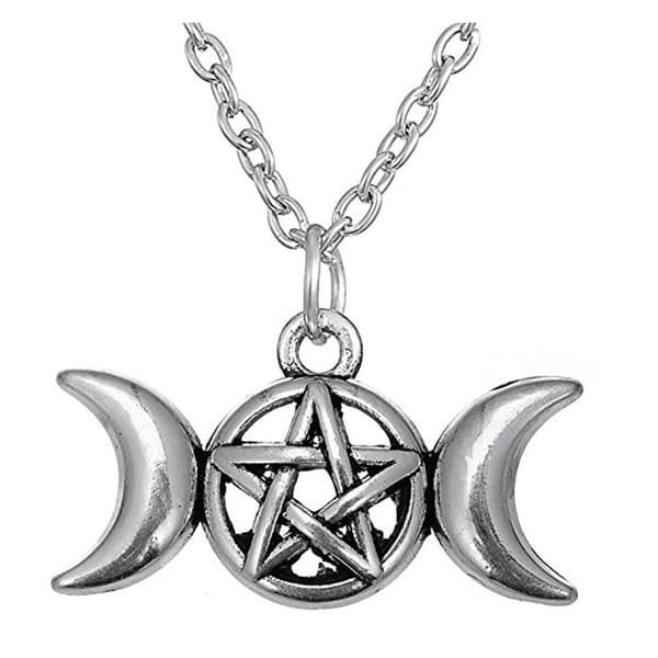 Necklace - Triple Moon - Goddess 46/triple/kedja