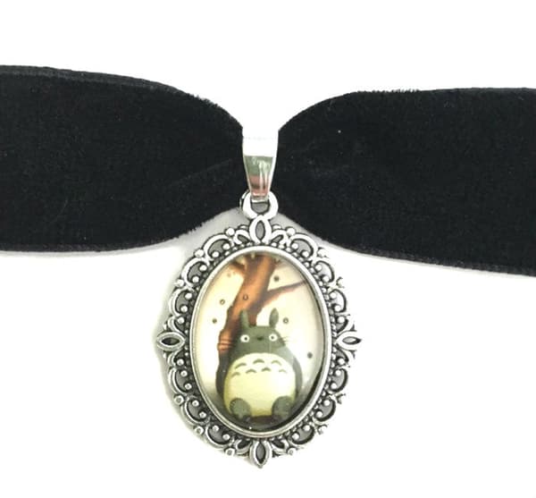 Choker TOTORO Anime Figur Miyazaki Velvet Sammet