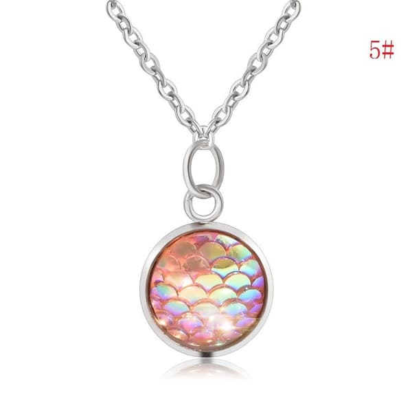 Halsband Fjäll Drake Sjöjungfru Fantasy Dragon Scale 5 färger