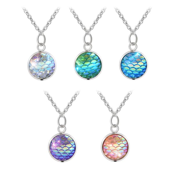 Halsband Fjäll Drake Sjöjungfru Fantasy Dragon Scale 5 färger