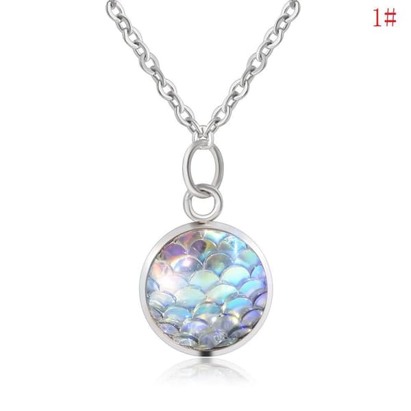 Halsband Fjäll Drake Sjöjungfru Fantasy Dragon Scale 5 färger
