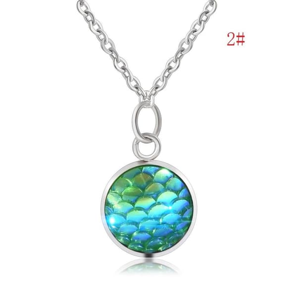 Halsband Fjäll Drake Sjöjungfru Fantasy Dragon Scale 5 färger