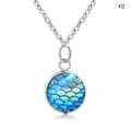 Miniatyrbild 8 av 11: Halsband Fjäll Drake Sjöjungfru Fantasy Dragon Scale 5 färger