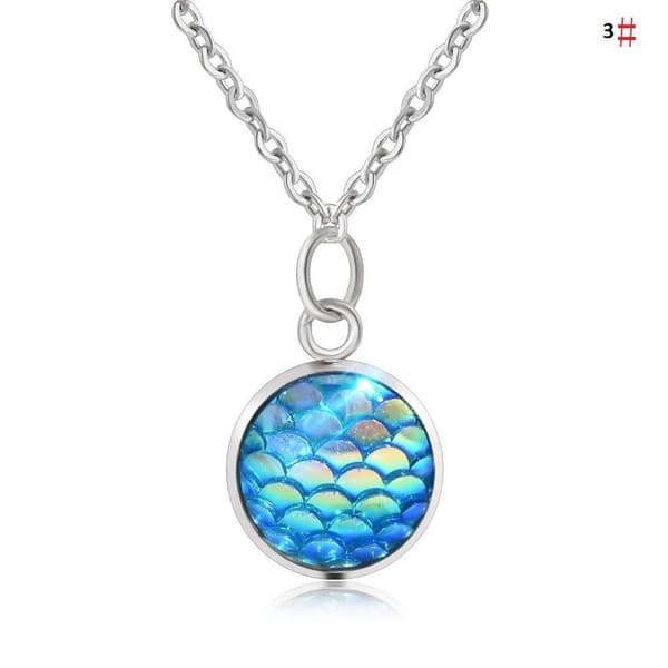 Halsband Fjäll Drake Sjöjungfru Fantasy Dragon Scale 5 färger