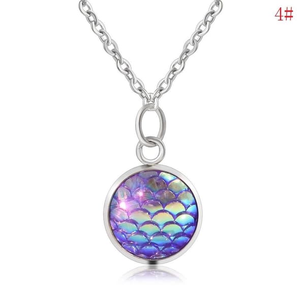 Halsband Fjäll Drake Sjöjungfru Fantasy Dragon Scale 5 färger