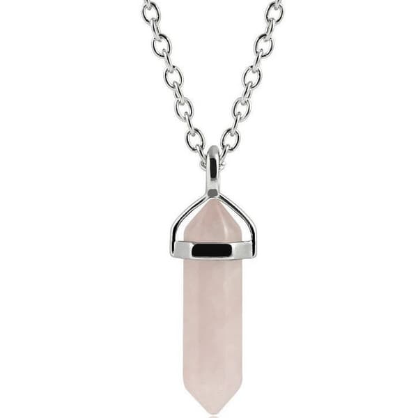 Choker - Rose Quartz - Chain