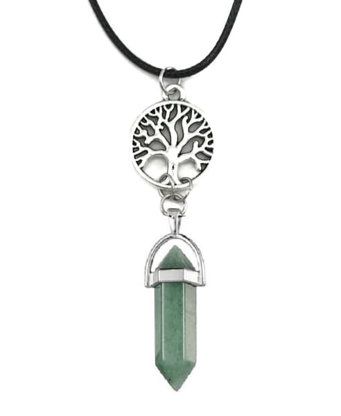 Halsband Aventurin Livets Träd Healing Wicca Pagan Boho New Age