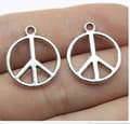 Miniatyrbild 2 av 2: Halsband Peace Symbol Mini Fredstecken Rostfri kedja