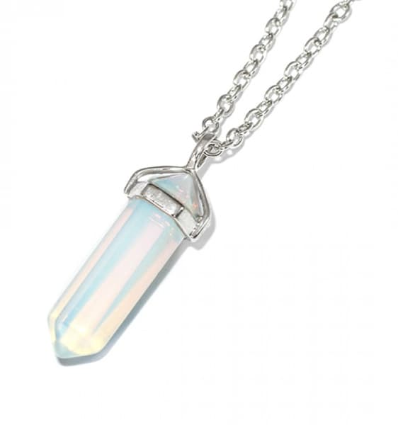 Necklace - Opalite - White