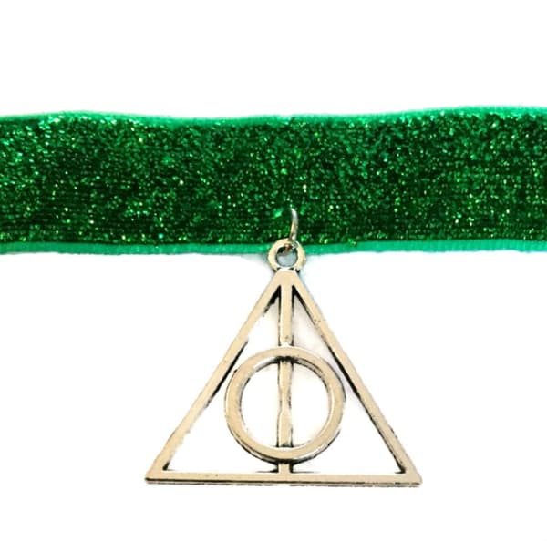 Choker Dödsrelikerna Grön/Slytherin Hogwarts Harry Potter