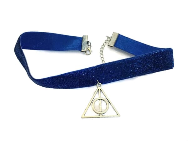 Choker - Ravenclaw - Blue - Deathly Hallows - Glitter