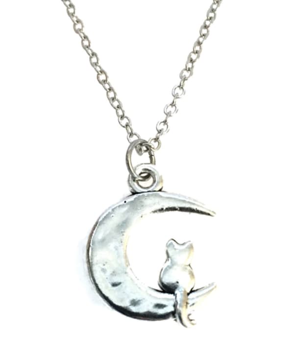 Necklace - Cat - Crescent Moon 40/kedja