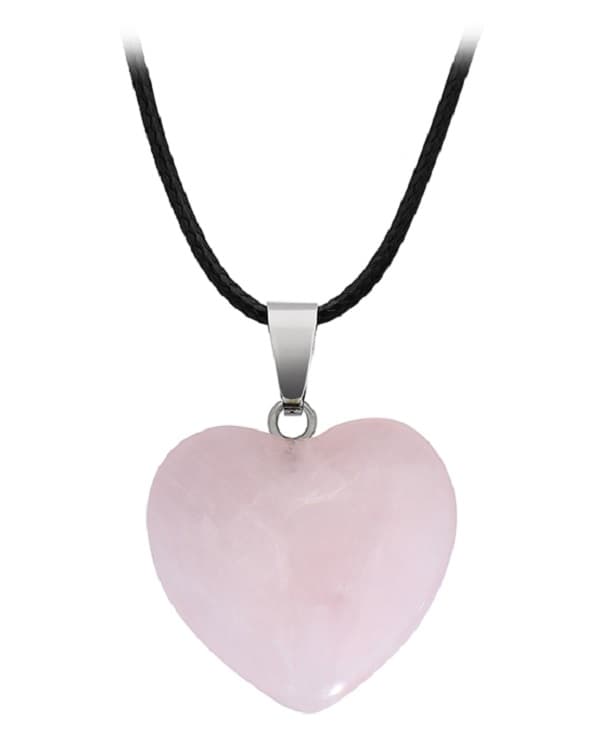 Halsband Rosenkvarts Valentine alla Hjärtans Dag Hjärta Healing