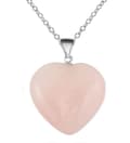 Miniatyrbillede 1 af 2: Choker - Rose Quartz -Heart