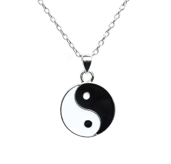 Halsband Yin Yang Symbol Tai Chi Rostfri kedja