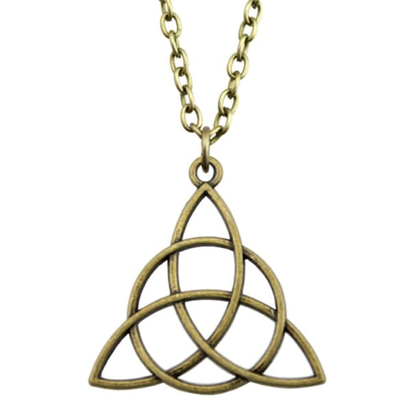 Halsband Triquetra Keltisk BRONS triangel Charmed Symbol