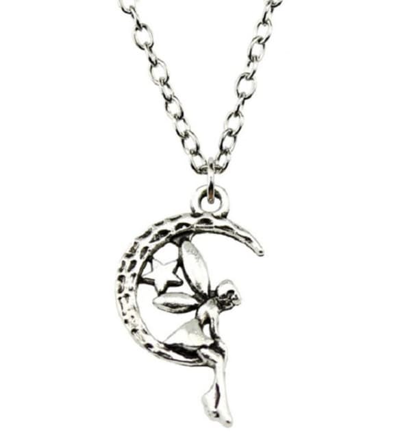 Choker Älva Fairy Sagoväsen Måne Rostfri Kedja Fantasy