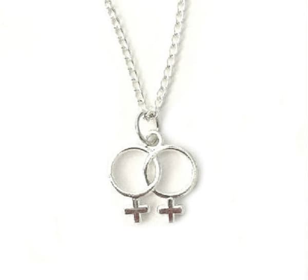Choker Pride Regnbågssmycke Dubbel Kvinnosymbol Gay