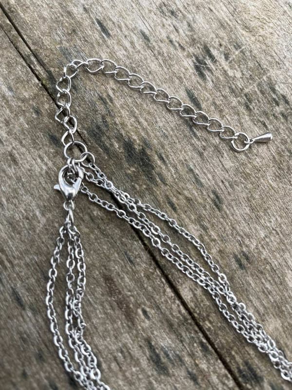 Necklace - Amethyst - Pentagram - Crescent Moon - Layered