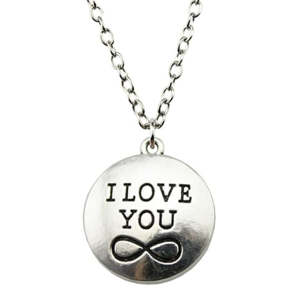 Halsband Infinity I Love You Partner Kärlek Kedja