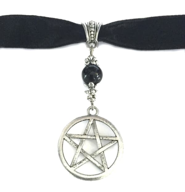 Choker - Pentagram - Onyx - Velvet