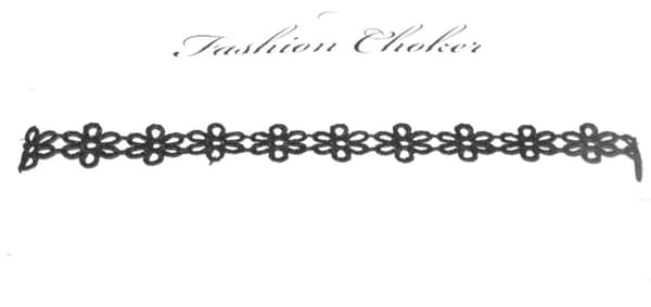 Choker halskæde - blomster