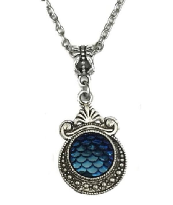 Necklace - Dragon - Scale - Dark Blue