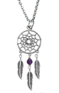 Miniatyrbild 1 av 4: Halsband Drömfångare Ametist Mandala Rostfri kedja Boho Hippie
