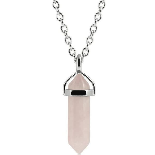 Necklace - Rose Quartz - Long Chain