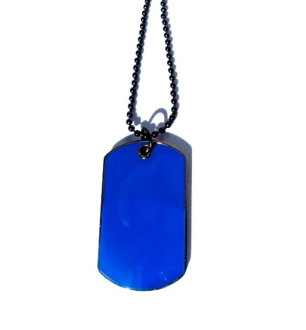 Dog Tag Halskjede blå