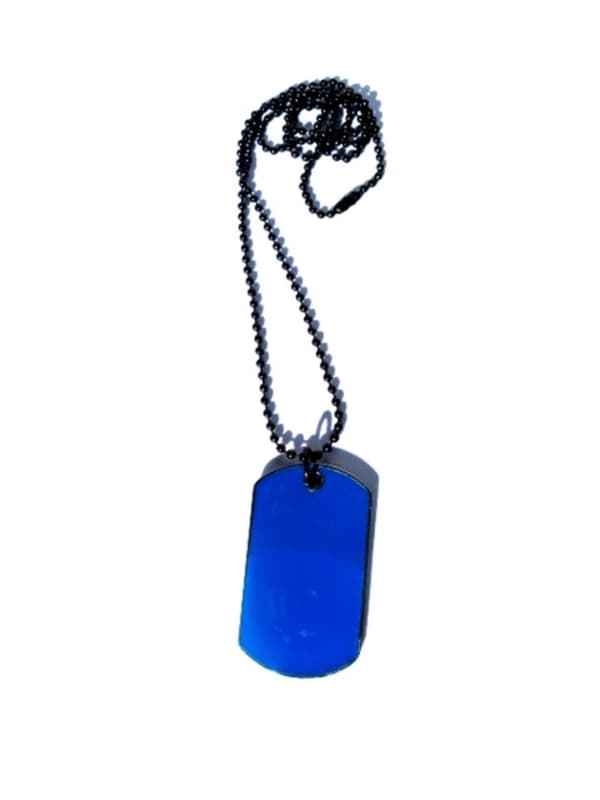 Dog Tag Halskjede blå