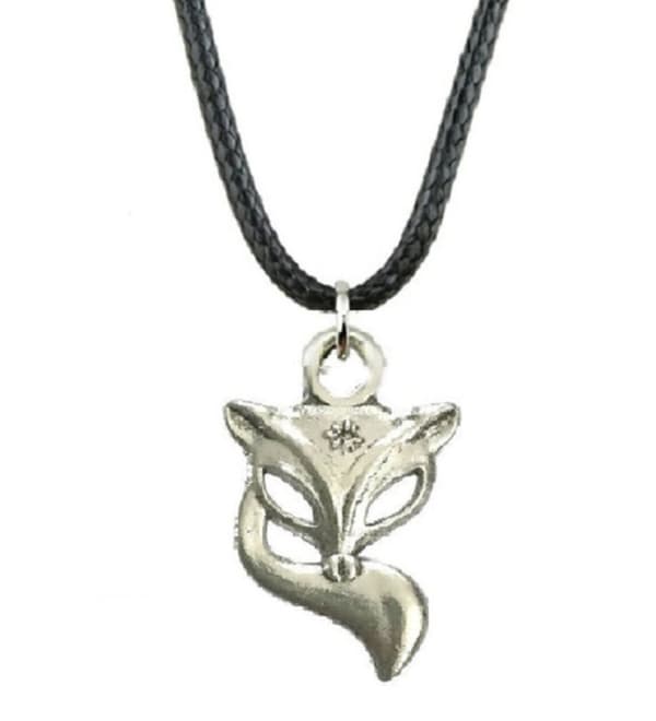 Necklace - Fox -Silver - Cord