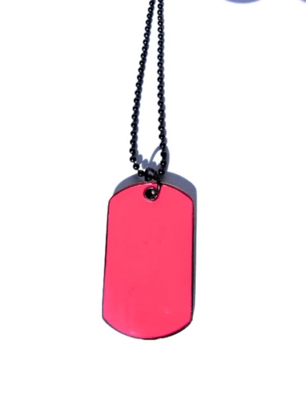 Dog Tag Halskæde Pink