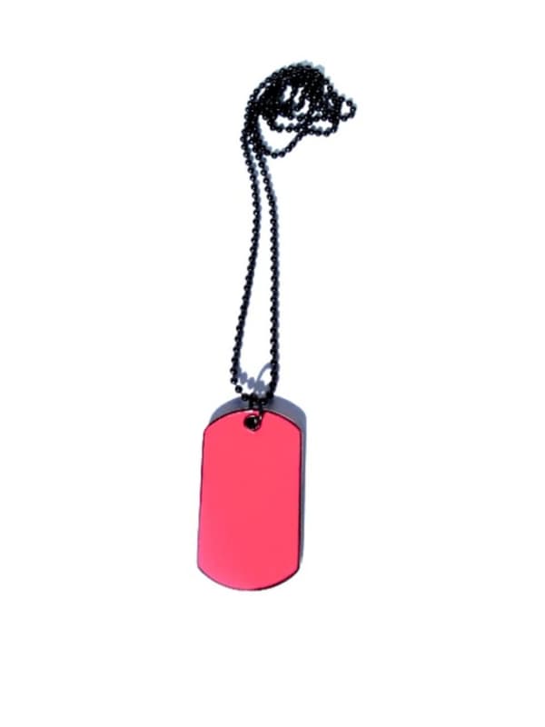 Dog Tag Halskjede Rosa
