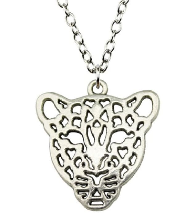 Halsband Leopard Kattdjur Silver