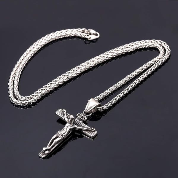U7 Krucifixhalsband - Silver