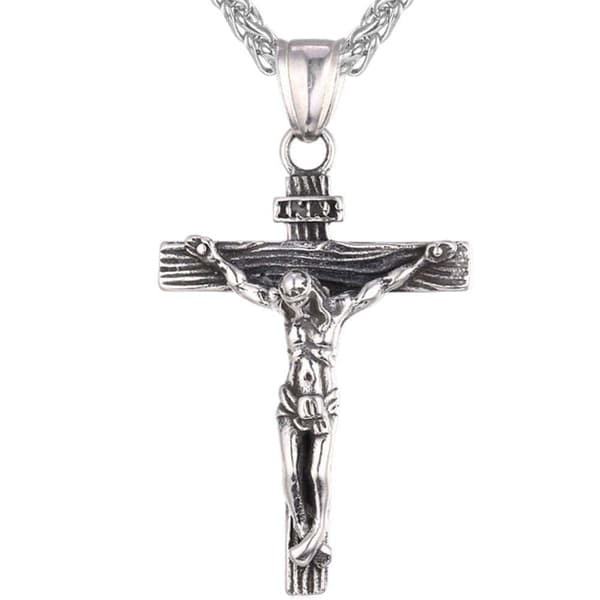 U7 Krucifixhalsband - Silver