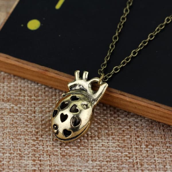 Necklace - Heart - Anatomical - Bronze - Large