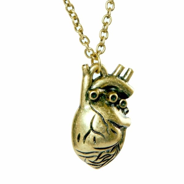 Necklace - Heart - Anatomical - Bronze - Large