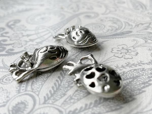Halsband Anatomiskt Hjärta Silver Anatomi 3D Rostfri kedja