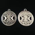 Miniatyrbild 2 av 2: Halsband Pentagram Måne Wicca Pagan Triple Moon