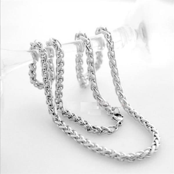 Kedja dam-herr halsband Cuban 4/50 rostfritt stål 316L