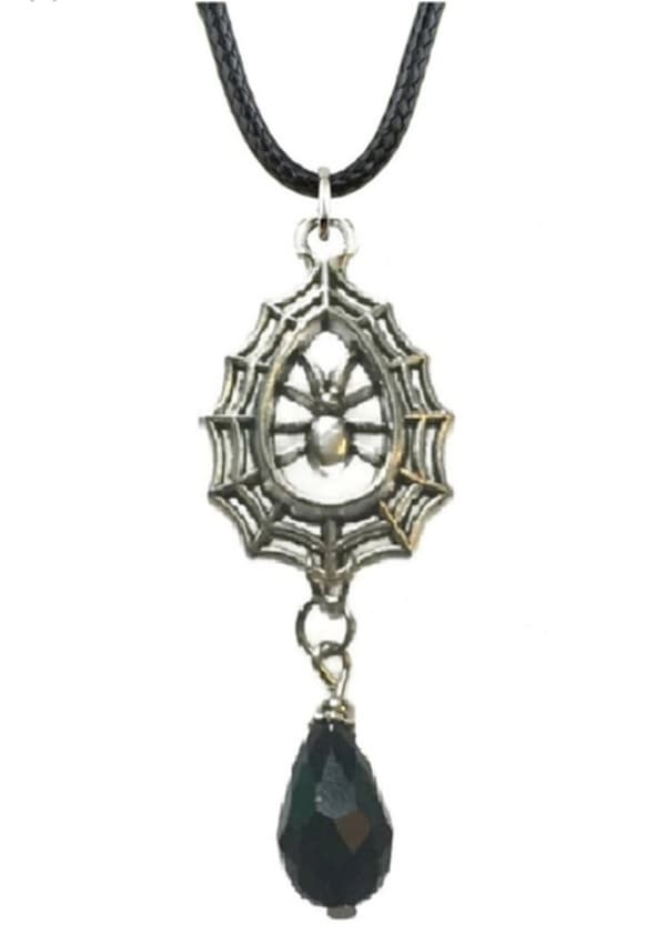Halsband Spindel Halloween Spider Web Svart droppe Rem