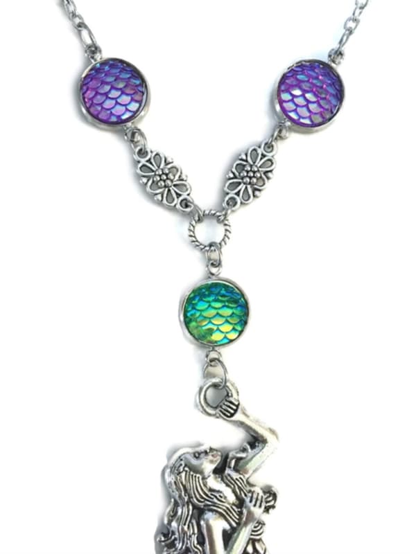 Choker Sjöjungfru Fjäll Mermaid Siren Sagoväsen Scale Halsband