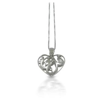 Silverhalsband "Love Blossom HJÄRTA" Sphere of Life