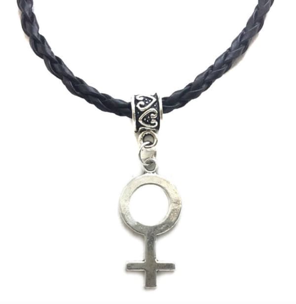 Halsband Feminist Svart Feminism Kvinnosymbol Venus