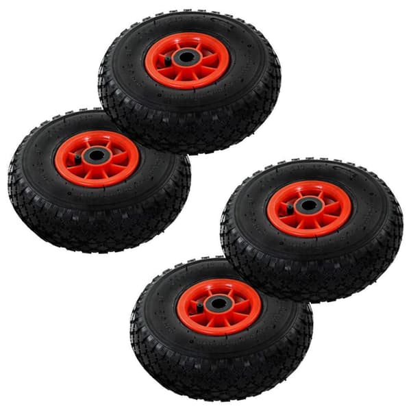 vidaXL Sekketrallehjul 4 stk gummi 3,00-4 (245x82)