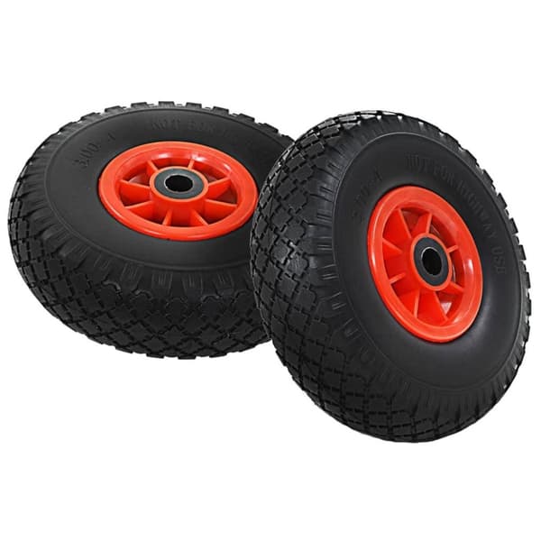 vidaXL Sekketrallehjul 4 stk massiv PU 3,00-4 (260x85)