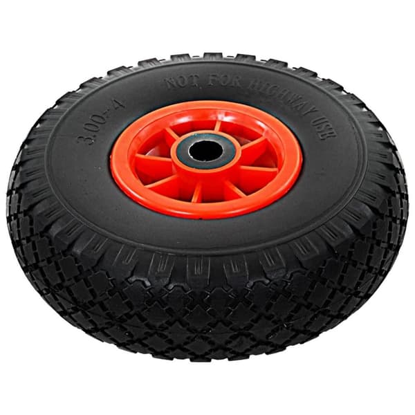 vidaXL Sekketrallehjul 4 stk massiv PU 3,00-4 (260x85)